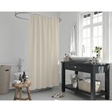 Zethome Banyo Perdesi 1x240x200 Tek Kanat Duş Perdesi Halka Hediyeli Duşakabin Perdesi 0010 Krem