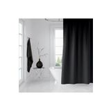 Zethome Banyo Perdesi 1x240x200 Tek Kanat Duş Perdesi Halka Hediyeli Duşakabin Perdesi 0010 Siyah BAPJAC0010SIY2401