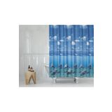 Zethome Banyo Perdesi 1x240x200 Tek Kanat Duş Perdesi Halka Hediyeli Duşakabin Perdesi 8852