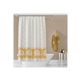 Zethome Banyo Perdesi 2x100x200 Çift Kanat Duş Perdesi Halka Hediyeli 4910 Beyaz
