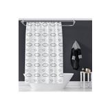 Zethome Banyo Perdesi 2x100x200 Çift Kanat Duş Perdesi Halka Hediyeli Duşakabin Perdesi 2109