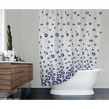 Zethome Banyo Perdesi 2x100x200 Çift Kanat Duş Perdesi Halka Hediyeli Duşakabin Perdesi 3795 Beyaz