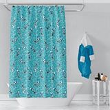 Zethome Banyo Perdesi 2x100x200 Çift Kanat Duş Perdesi Halka Hediyeli Duşakabin Perdesi 4352 Mavi