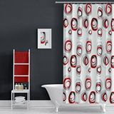 Zethome Banyo Perdesi 2x110x200 Çift Kanat Duş Perdesi Halka Hediyeli Duşakabin Perdesi 4954 Karma Beyaz