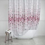 Zethome Banyo Perdesi 2x110x200 Çift Kanat Duş Perdesi Halka Hediyeli Duşakabin Perdesi 4961 Pembe
