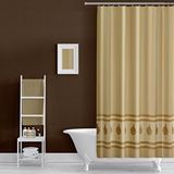 Zethome Banyo Perdesi 2x110x200 Çift Kanat Duş Perdesi Halka Hediyeli Duşakabin Perdesi 5030 Kahverengi