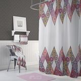 Zethome Banyo Perdesi 2x120x200 Çift Kanat Duş Perdesi Halka Hediyeli Duşakabin Perdesi 10149 Beyaz