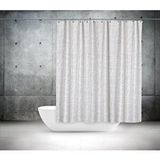 Zethome Banyo Perdesi 2x120x200 Çift Kanat Duş Perdesi Halka Hediyeli Duşakabin Perdesi 3182 Beyaz