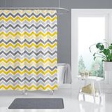 Zethome Banyo Perdesi 2x120x200 Çift Kanat Duş Perdesi Halka Hediyeli Duşakabin Perdesi 4597 Sarı
