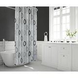 Zethome Banyo Perdesi 2x120x200 Çift Kanat Duş Perdesi Halka Hediyeli Duşakabin Perdesi 5033 Gri