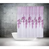 Zethome Banyo Perdesi 2x120x200 Çift Kanat Duş Perdesi Halka Hediyeli Duşakabin Perdesi 7359 Beyaz