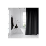Zethome Banyo Perdesi 2x120x200 Çift Kanat Siyah Duş Perdesi Halka Hediyeli 0010