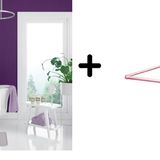 Zethome Banyo Perdesi 5033 Lila 1x180x200, Perde Borusu Askı Aparatı Köşe Boru Pembe Hediyeli, Duş Perdesi Seti