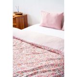 Zethome Çift Kişilik Nevresim Takımı Pamuklu Desenli Pembe Bahar 200X215 cm - 200 x 210 cm