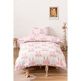 Zethome Gold Tavşan Çift Taraflı Çocuk Nevresim Takımı 160x220 Cm Pembe