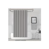 Zethome Gri Banyo Perdesi 1x120x200 Tek Kanat Gri Duş Perdesi Halka Hediyeli 0010