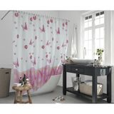 Zethome Jackline 6020 Pembe 1x180x200 cm Tek Kanat Banyo Duş Perdesi