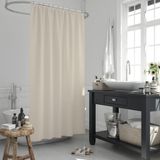 Zethome Jackline Banyo Duş Perdesi 0010 Krem Tek Kanat 1x120x200