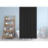 Zethome Jackline Banyo Duş Perdesi 0010 Siyah Tek Kanat 1X120X200 Siyah
