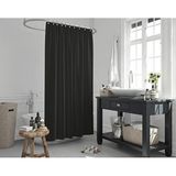 Zethome Jackline Banyo Duş Perdesi 0010 Siyah Tek Kanat 1x120x200