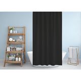 Zethome Jackline Banyo Duş Perdesi 0010 Siyah Tek Kanat 240X200