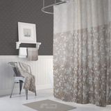 Zethome Jackline Banyo Duş Perdesi 4247 Kahve Tek Kanat 1X120X200 - 120 x 200 cm