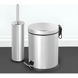 Zethome Krom 2'Li Banyo Seti (çöp Kovası-Tuvalet Fırçası)