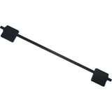 Zethome Paslanmaz Duvara Monte Uzun Havluluk Siyah 40cm