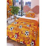 Zethome Taraftar Sarı Çift Taraflı Çocuk Nevresim Takımı 160X220 cm - Sarı - Kırmızı - 160 x 220 cm