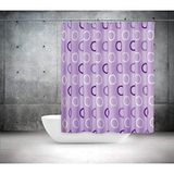 Zethome Tropik 5033 2X120x200 cm Lila Banyo Duş Perdesi