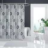 Zethome Tropik Banyo Duş Perdesi 5033 Gri Tek Kanat 1X180X200