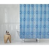 Zethome Tropik Banyo Duş Perdesi 5033 Mavi Tek Kanat 1x180x200