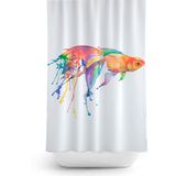 Zethome Tropik Goldfish Banyo Duş Perdesi Tek Kanat 1x180x200