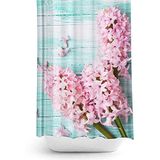 Zethome Tropik Lilac Banyo Duş Perdesi Tek Kanat 1x180x200