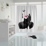 Zethome Tropik Pretty Banyo Duş Perdesi Tek Kanat 1x180x200