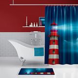 Zethome Tropik Redhouse Banyo Duş Perdesi Tek Kanat 1x180x200