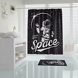Zethome Tropik Space Banyo Duş Perdesi Tek Kanat 1x180x200