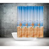 Zethome Tropik Starfish Banyo Duş Perdesi Tek Kanat 1x180x200