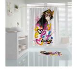 Zethome Tropik Sweet Baby Banyo Duş Perdesi Tek Kanat 1x180x200