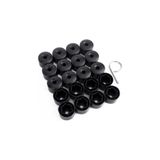 Zetoto - Vw Bora Bijon Civata Kapağı Siyah Renk 20 Adetli Set 17MM 1K06011739B9