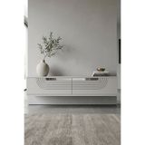 zetuna home DA1202BS DRESUAR, İKİ KAPAKLI, DUVARA MONTAJ, ANTRE, HOL, ÇOK AMAÇLI RAF BEYAZ - SILVER 120CM