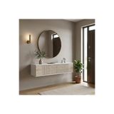 zetuna home DA1204BTA CORSA DRESUAR, İKİ KAPAKLI, DUVARA MONTAJ, ANTRE, HOL, ÇOK AMAÇLI RAF BEYAZ-TRAVERTEN 120CM