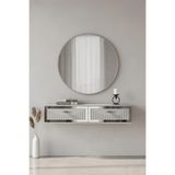 zetuna home DA1206BS DRESUAR, İKİ KAPAKLI, DUVARA MONTAJ, ANTRE, HOL, ÇOK AMAÇLI RAF BEYAZ - SILVER 120CM