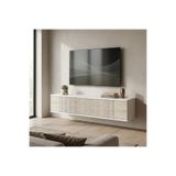 zetuna home TDA1204BT - DUVARA MONTAJ TV STAND, TV RAFI BEYAZ-TRAVERTEN 120CM
