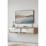zetuna home TDA1206DBS DUVARA MONTAJ TV STAND, TV RAFI SAFİRMEŞE - BEYAZ - SILVER 120CM