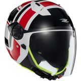 Zeus ZS-213 Ax5 White Black Red Açık Kask - XL - Renkli