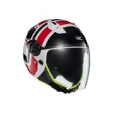 Zeus ZS-213 Ax5 White Black Red Açık Kask