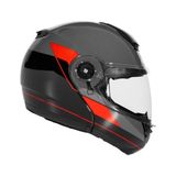 Zeus ZS-3050 Be7 Motosiklet Kaskı Çene Açılır Kaskgrey Red S - 10 - 0 - Siyah