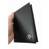 ZeuZ Metal Volkswagen Logolu Deri Ruhsat Kabı Cüzdanı Kılıfı Ruhsatlık METAL LOGO