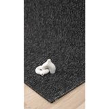 Zev Halı Keten 400 CM En Siyah Özel Ölçü Salon Halısı - Oval & Yuvarlak Kesme Halı 300X400 KESME-HALI